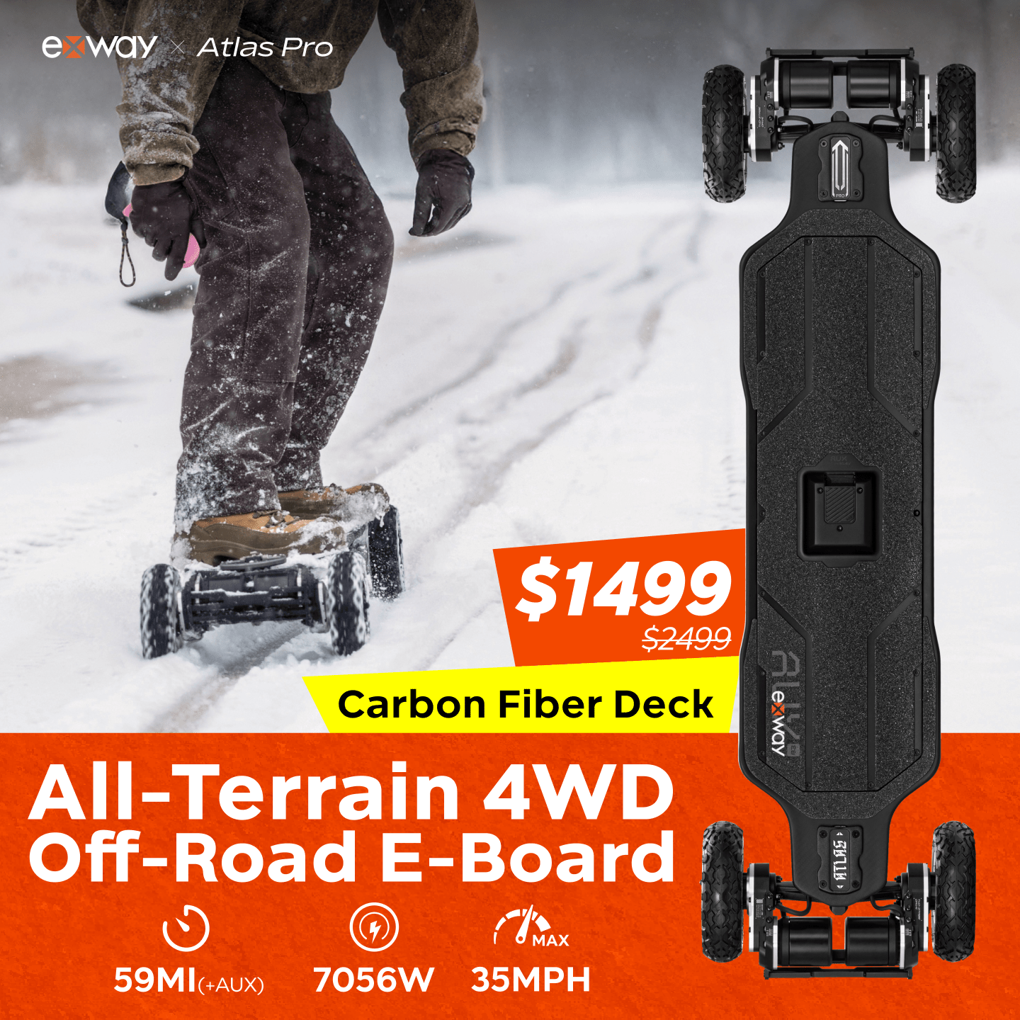 Exway Atlas Pro - Exway Electric Skateboard