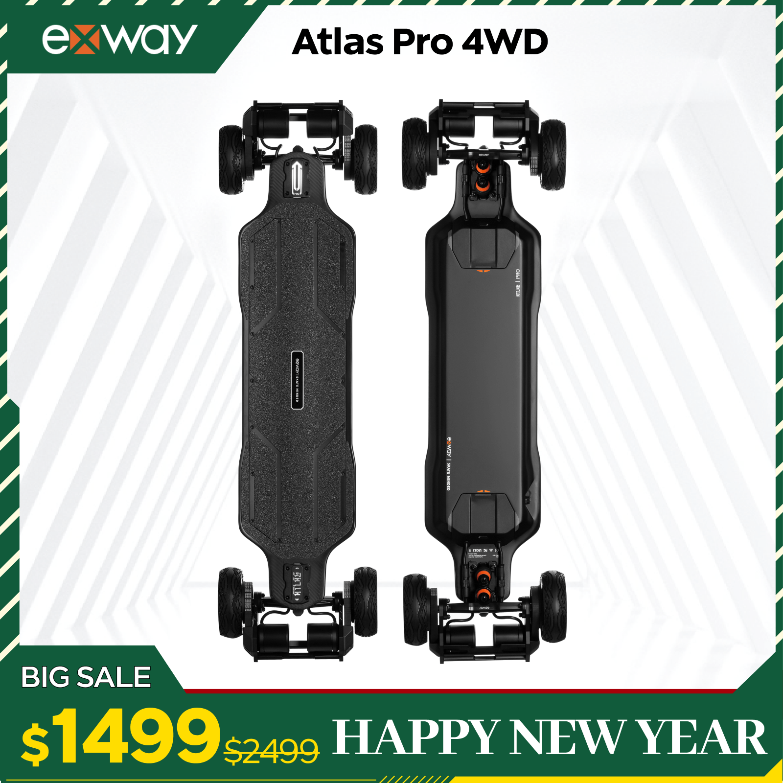 Exway Atlas Pro Series - Exway Electric Skateboard