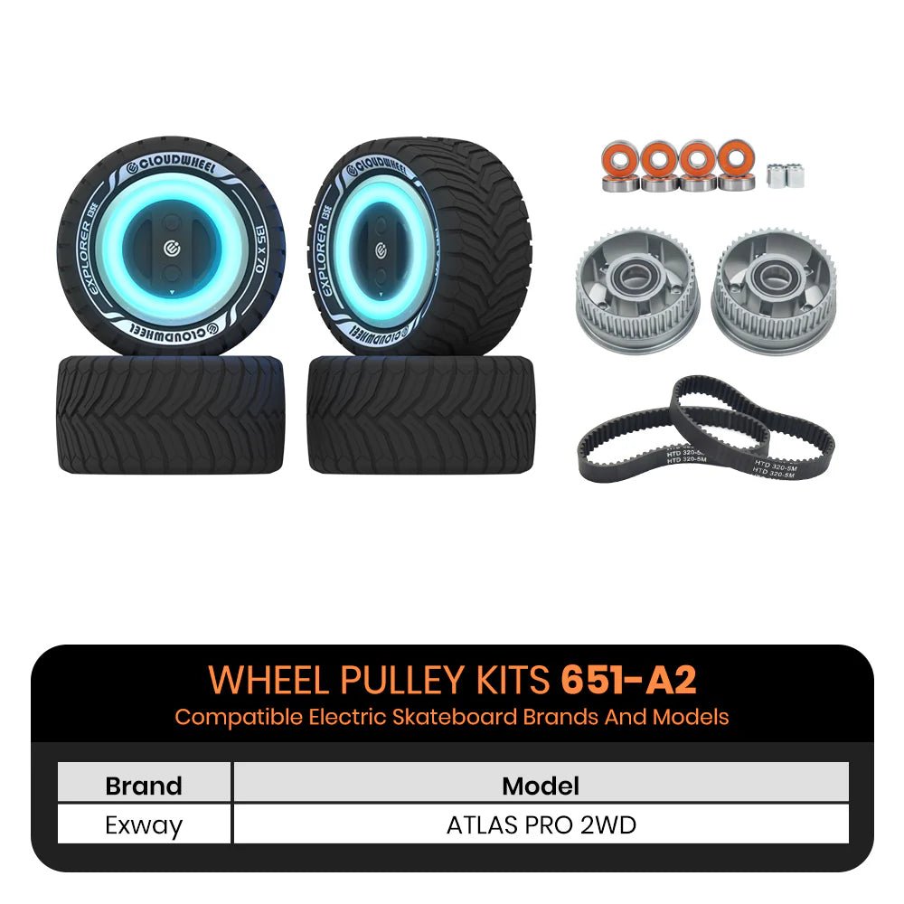 EXWAY * CLOUDWHEEL Explorer 135mm Urban All Terrain Off Road Electric Skateboard Wheels - Exway Electric Skateboard