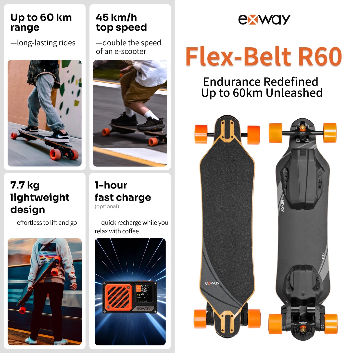 Exway Flex Series - Exway Electric Skateboard