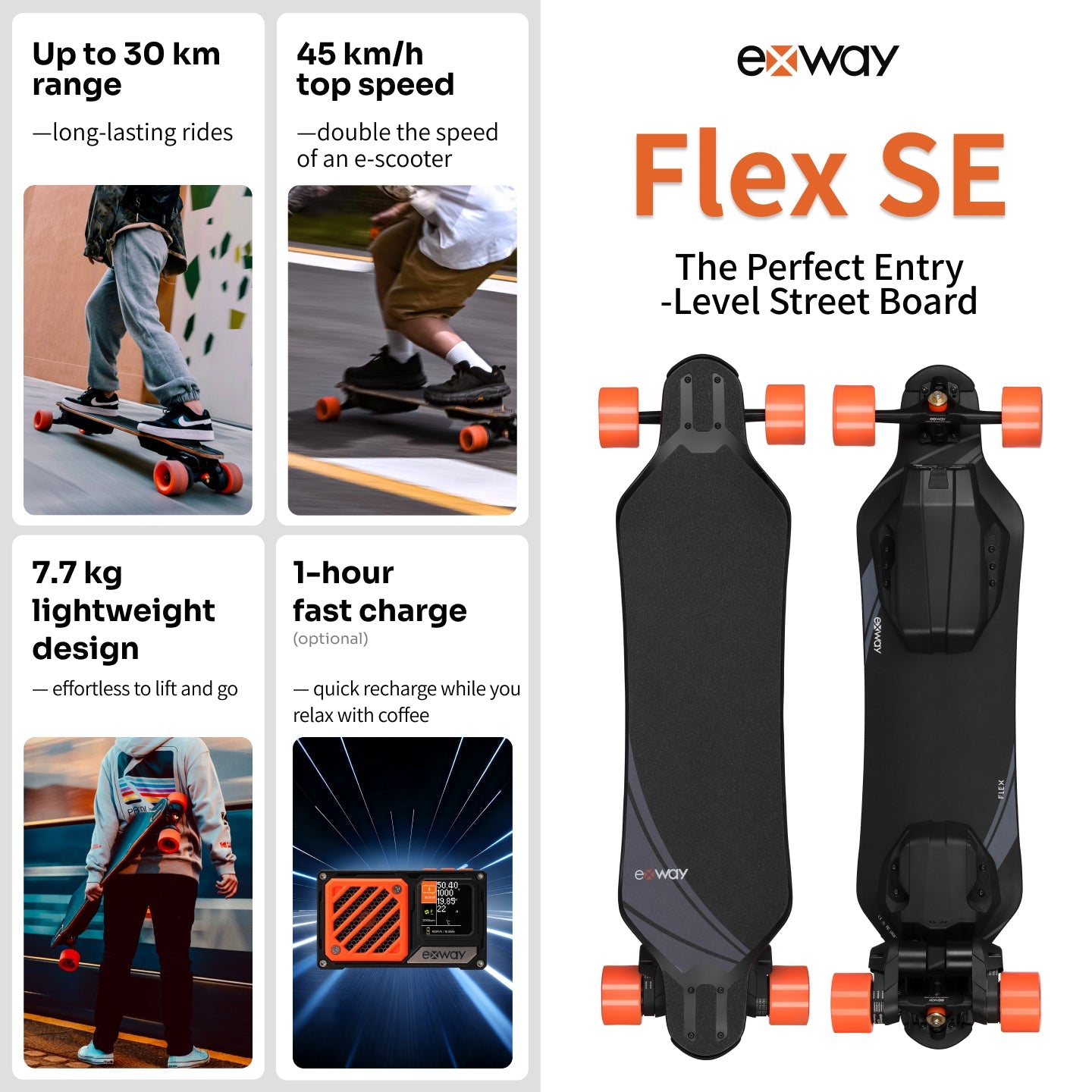 Exway Flex Series Electric Skateboard - Exway Electric Skateboard