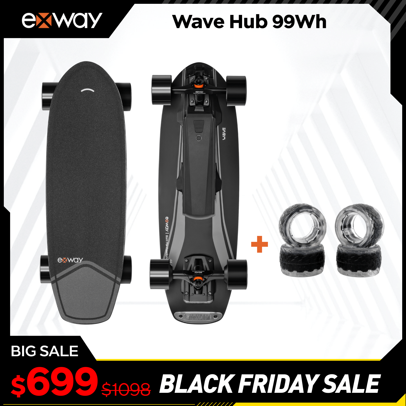 Exway Wave Hub - Exway Electric Skateboard