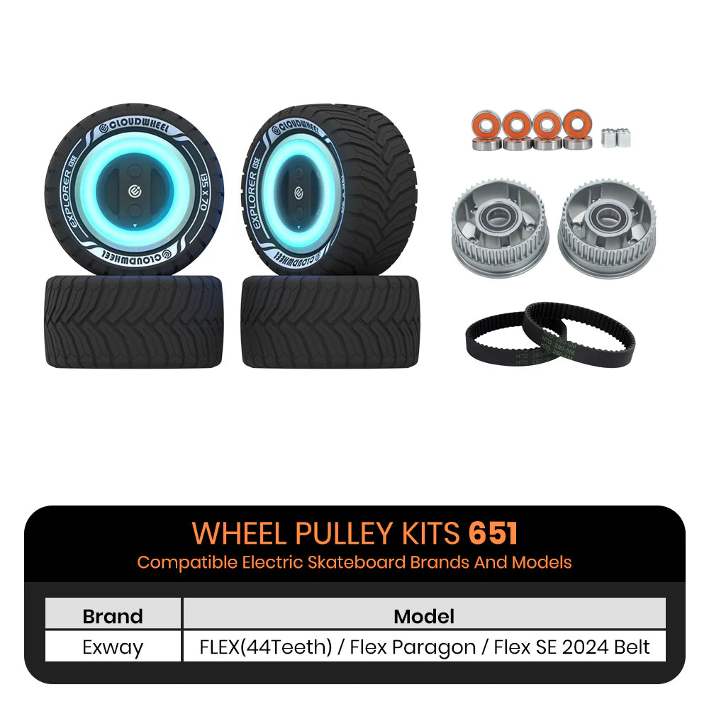 EXWAY * CLOUDWHEEL Explorer 135mm Urban All Terrain Off Road Electric Skateboard Wheels