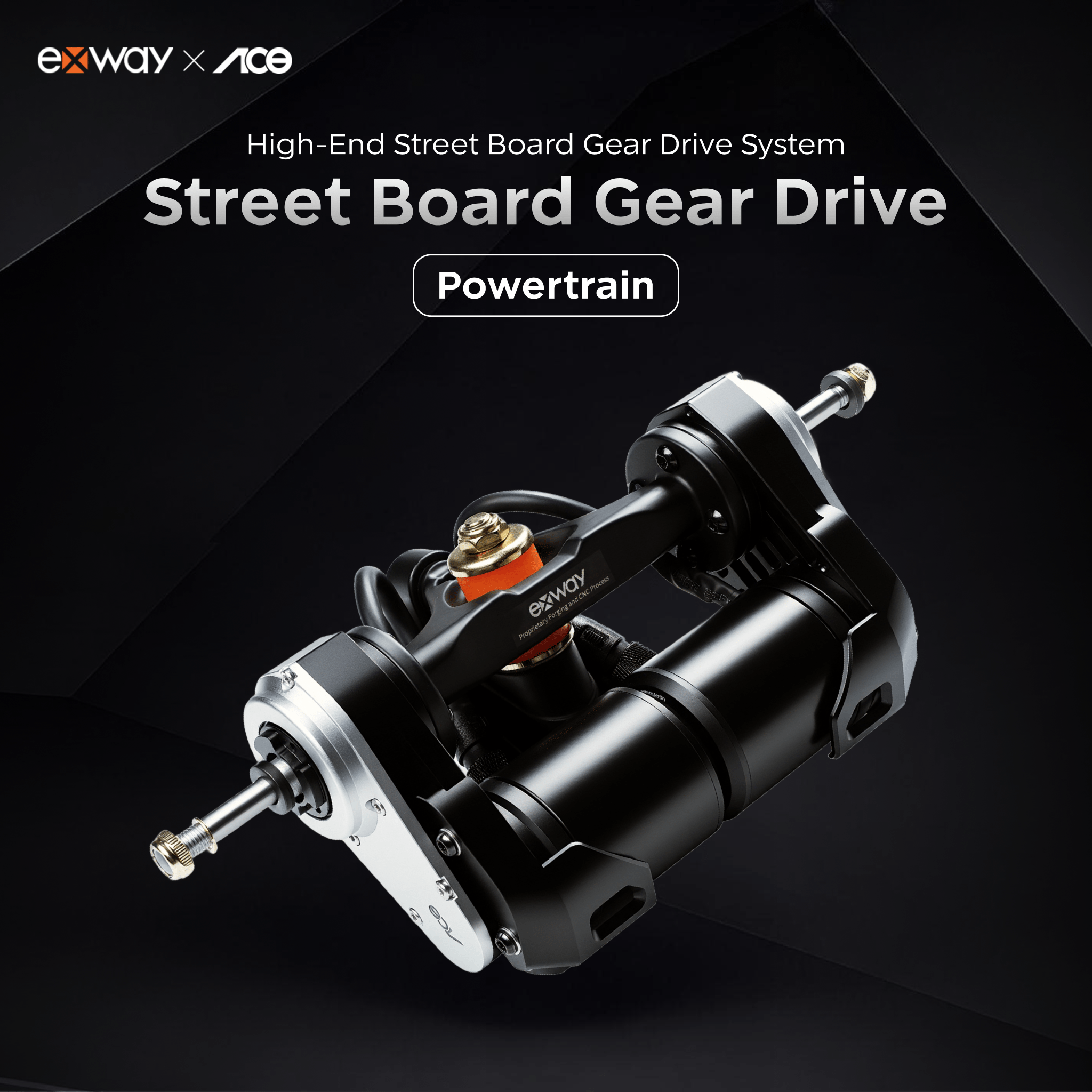 Exway × Ace Street Board Gear Drive Powertrain - Exway Electric Skateboard