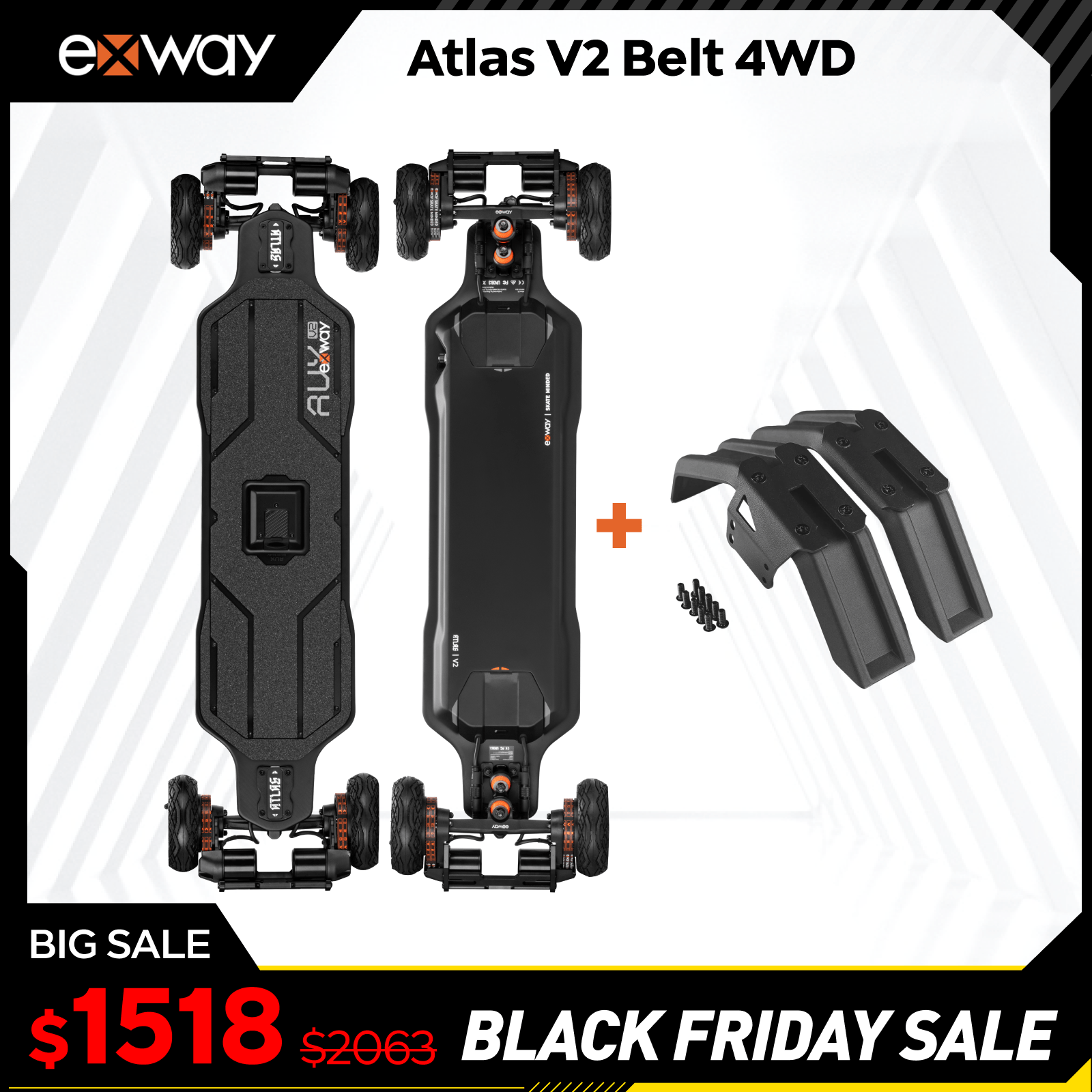 Exway Atlas V2 - Exway Electric Skateboard