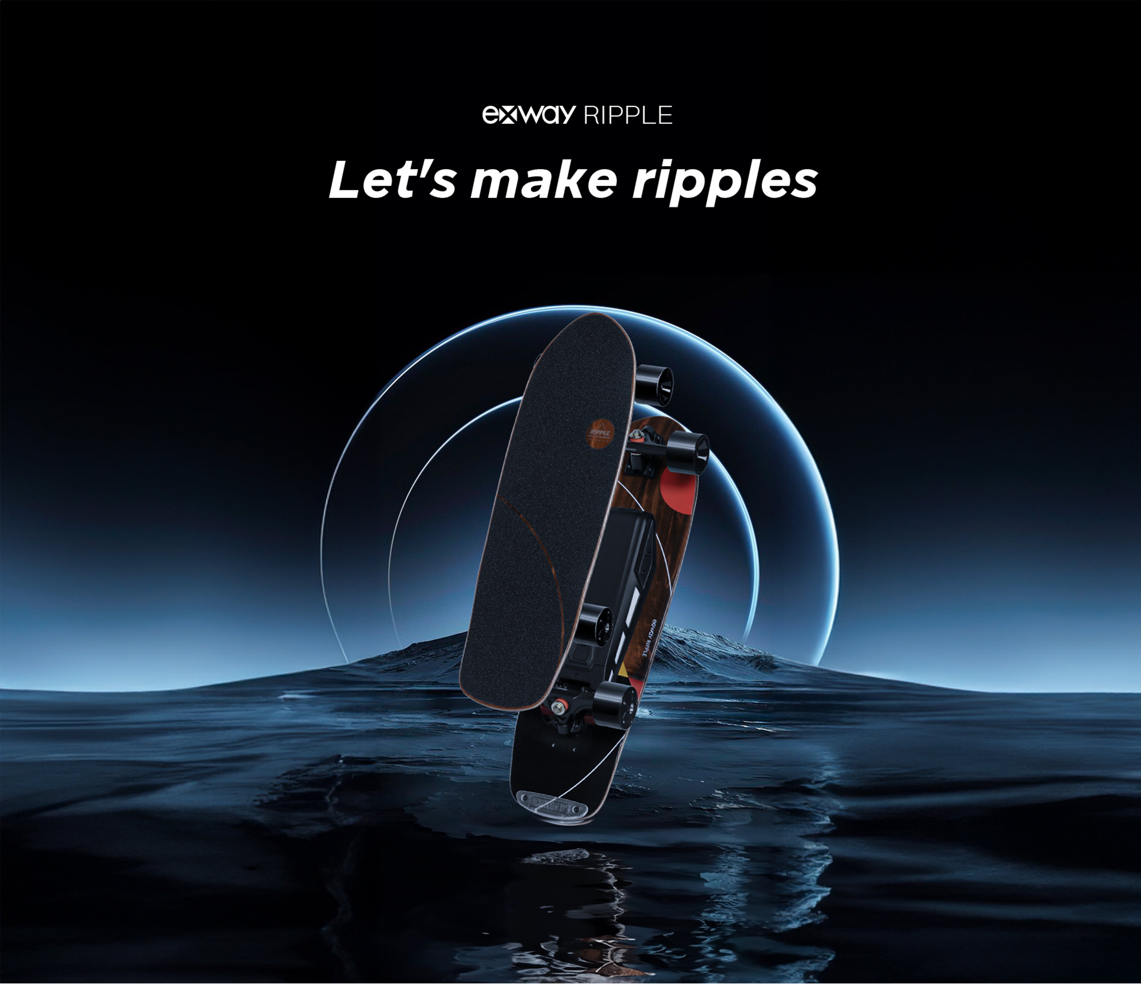 Exway Ripple Electric Skateboard丨Effortless Ride, Max. Fun 丨Only